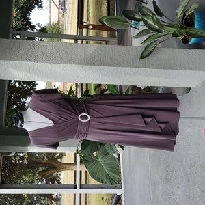 Gray taupe evening dress